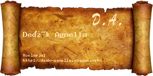 Deák Agnella névjegykártya